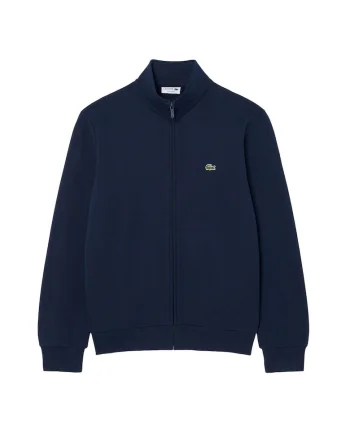 Bluza de trening cu croiala regular-fit si fermoar, Albastru inchis