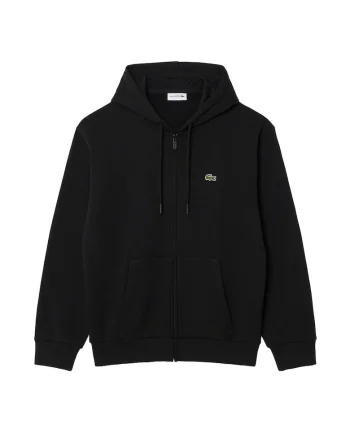 Hanorac din amestec de bumbac cu buzunar kangaroo, Negru