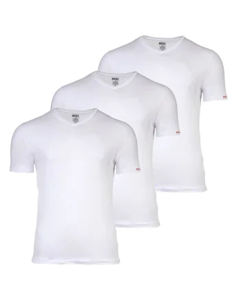 Set de 3 piese de treicouri cu decolteu in V Michael D-Core, Alb
