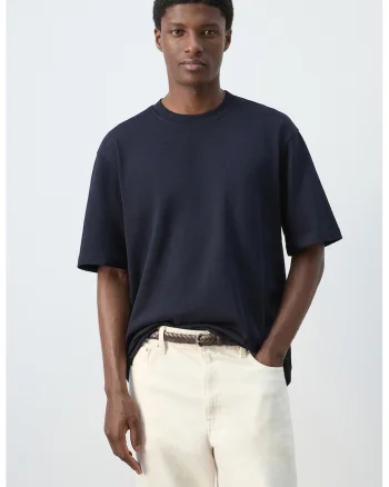 Tricou lejer din bumbac, Albastru ultramarin