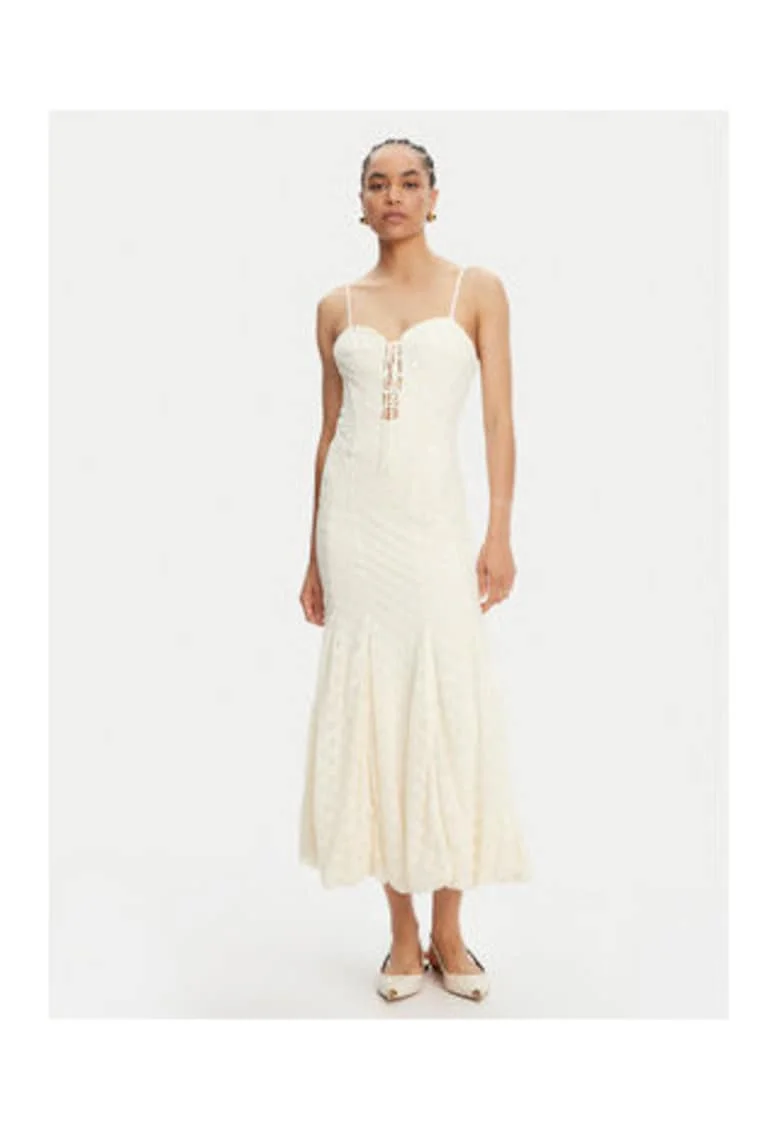 Rochie,  poliamida, bej, S