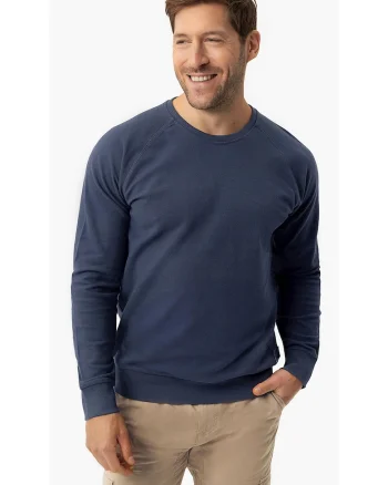Bluza de trening din bumbac cu textura,  B-Lion, albastru marin melange, Bleumarin