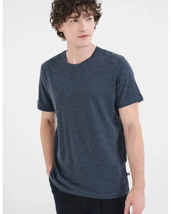 Tricou cu decolteu rotund, Albastru ultramarin