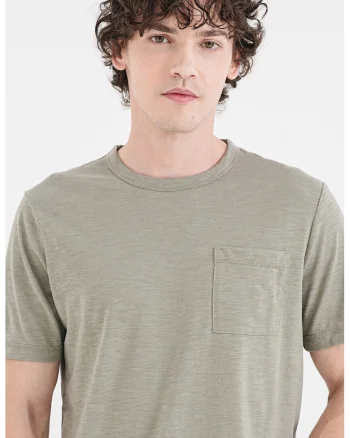 Tricou cu buzunar pe piept, Verde deschis