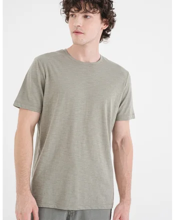 Tricou cu decolteu rotund, Verde deschis