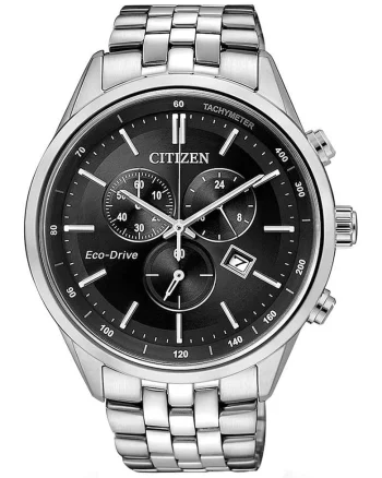 Ceas cu incarcare solara, Argintiu - 32875, Argintiu/Negru