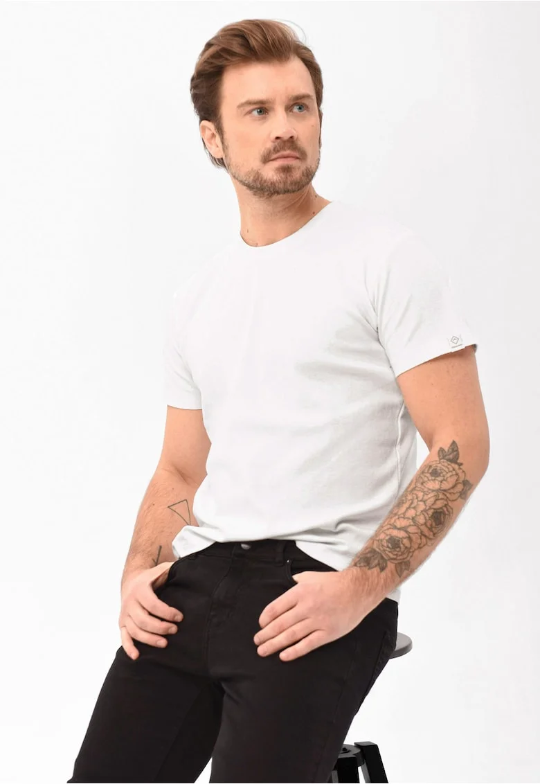 Tricou uni din bumbac, Comfort Fit,  T-Bas, crem,