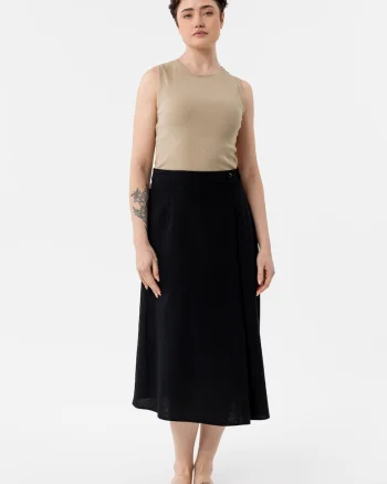 Tricou fara maneci cu nervuri, Slim Fit, dama, decolteu la baza gatului,  T-Demi, bej, Bej