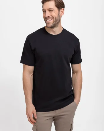 Tricou uni din bumbac, Comfort Fit,  T-Bas, negru,