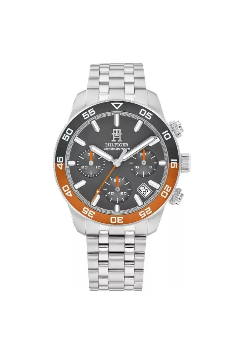 Ceas barbatesc  1792186 TH85 Chronograph, cadran gri, carcasa rotunda 46x12mm, bratara din inox, rezistent la apa 50m