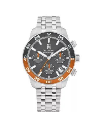 Ceas barbatesc  1792186 TH85 Chronograph, cadran gri, carcasa rotunda 46x12mm, bratara din inox, rezistent la apa 50m