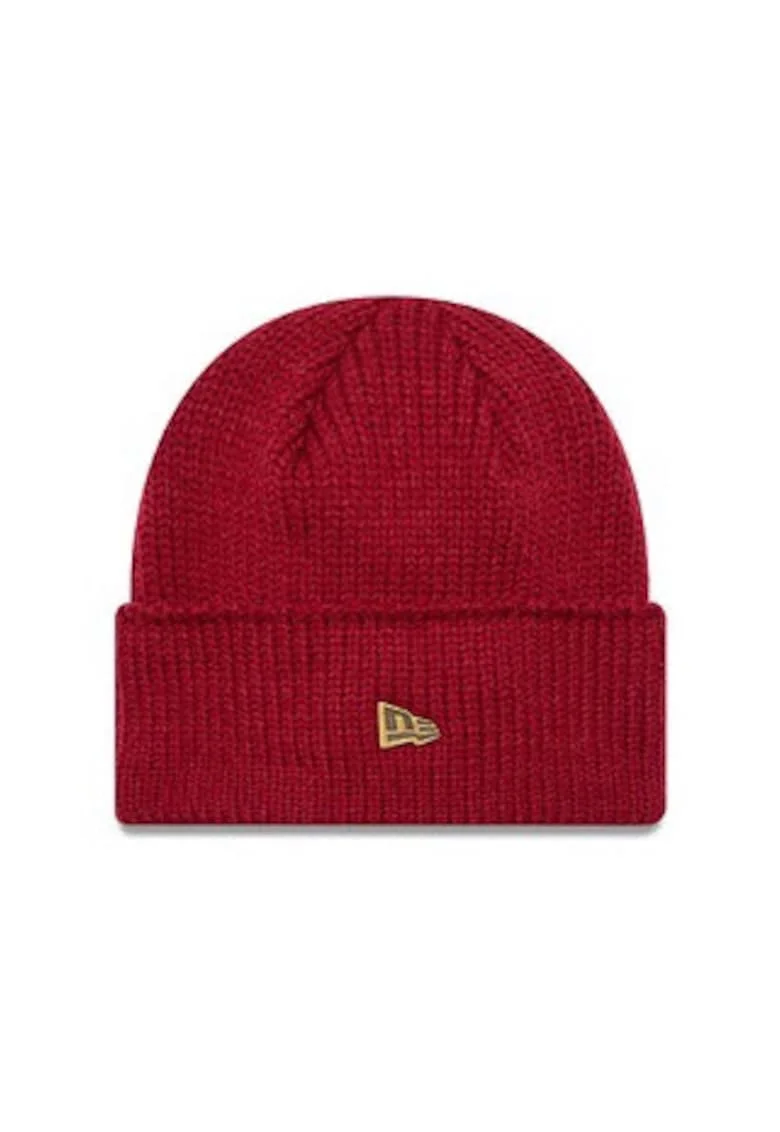 Caciula barbati,  Wide Cuff Beanie, rosu, material sintetic