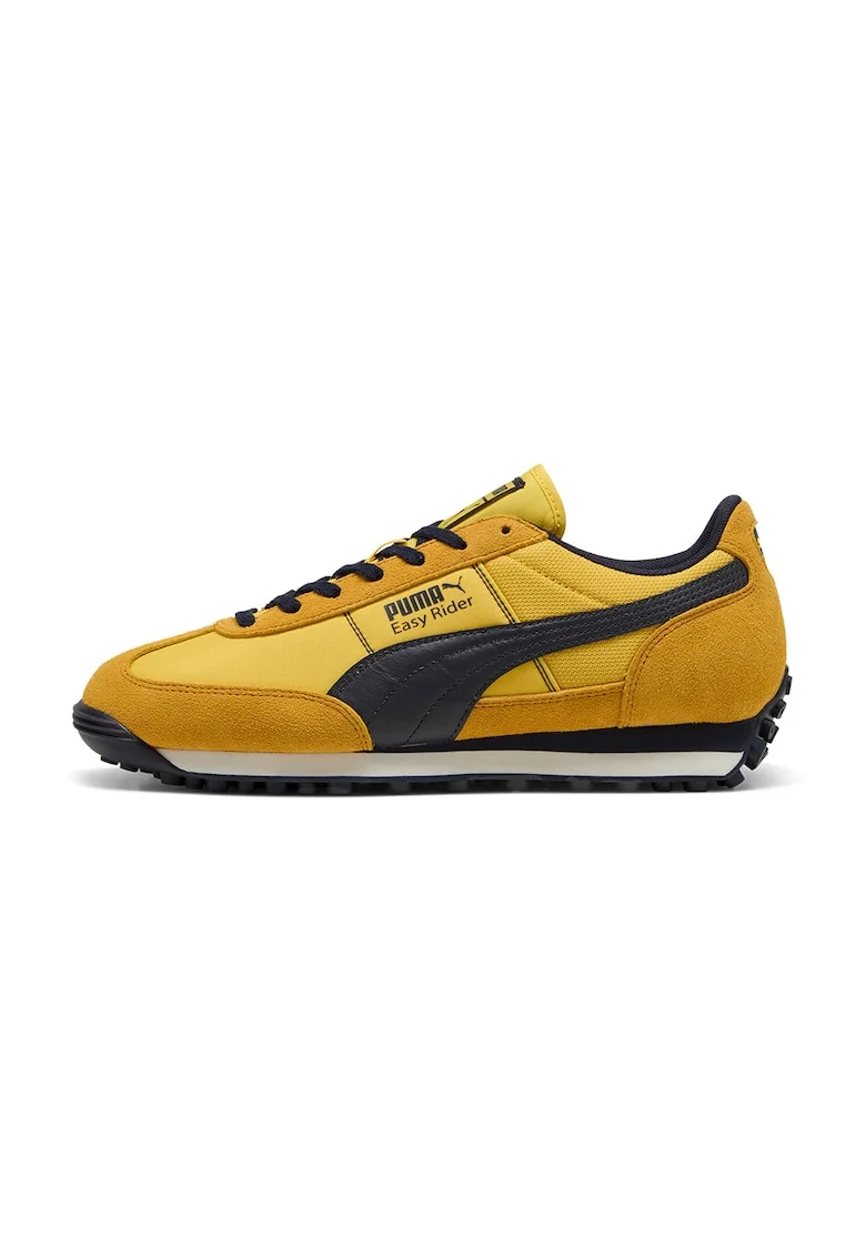 Pantofi sport Easy Rider cu inserti din piele intoarsa, Albastru ultramarin/Galben sofran
