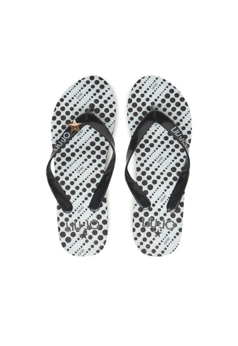 Slapi  model Sn.Wh/Rig.Pois Nero, pentru femei