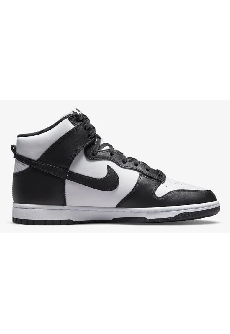 Tenisi barbati,  Dunk High, Piele, Alb/Negru, Alb/Negru