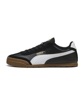 Pantofi sport de piele Super Turino, Alb/Auriu/Negru