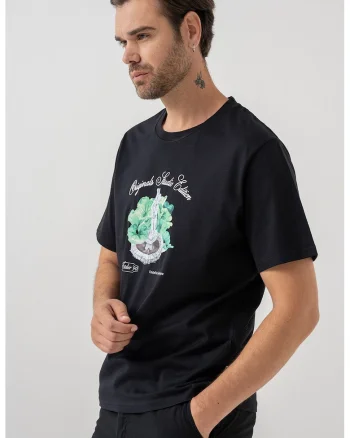 Tricou cu imprimeu grafic, Negru