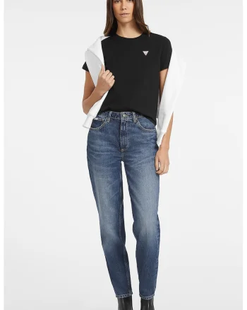 Tricou regular fit cu aplicatie logo discreta