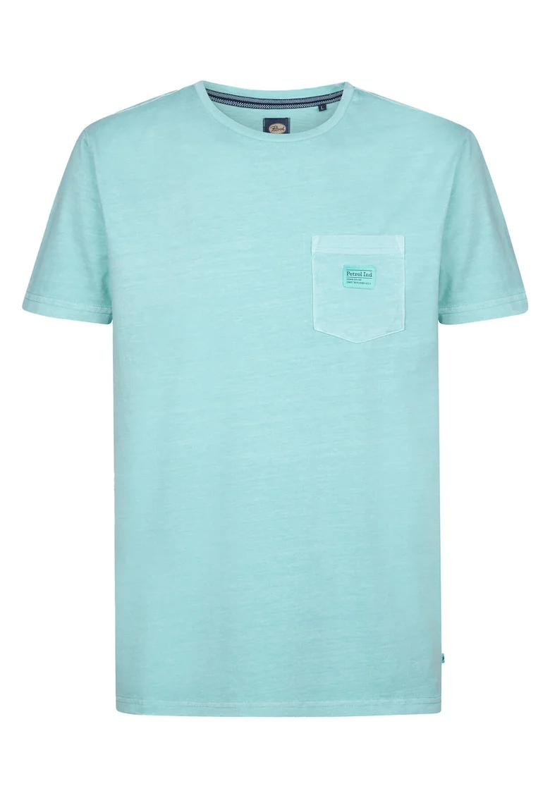 Tricou barbati  albastru bumbac, Turcoaz