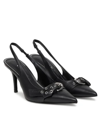 Pantofi dama,  piele ecologica, Negru