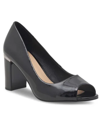 Pantofi  piele ecologică, negru, Negru