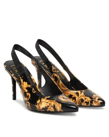 Pantofi  piele ecologică, Negru