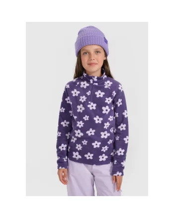 Bluza sport de fete, Alb/Violet