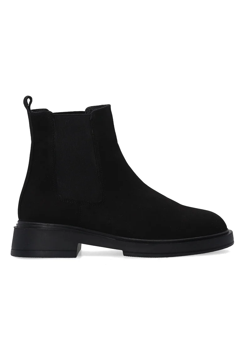 Ghete Chelsea din piele nabuc, negre