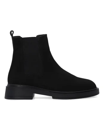 Ghete Chelsea din piele nabuc, negre