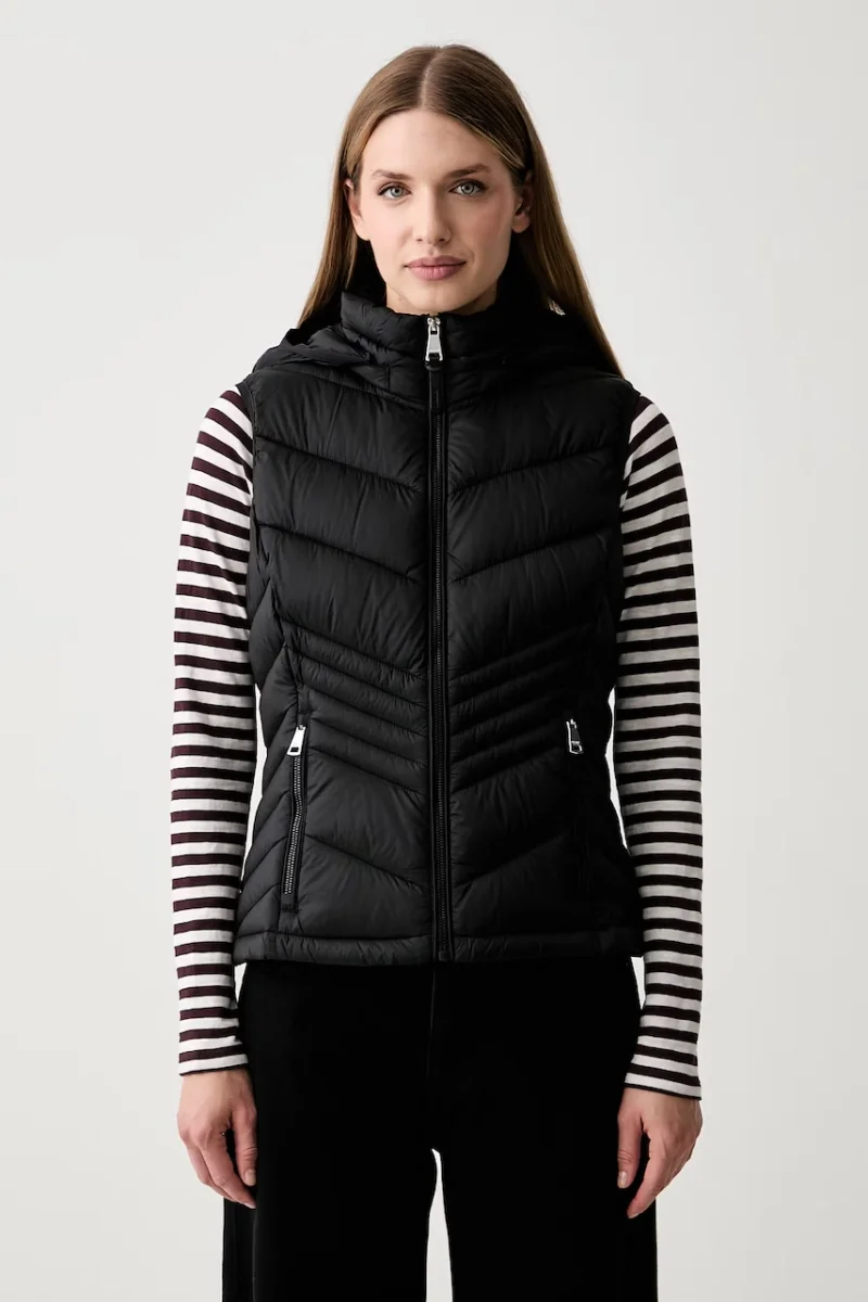 DKNY jachetă fără mâneci cu glugă pentru femei