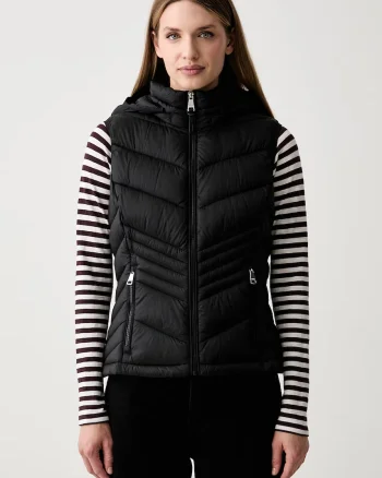 DKNY jachetă fără mâneci cu glugă pentru femei