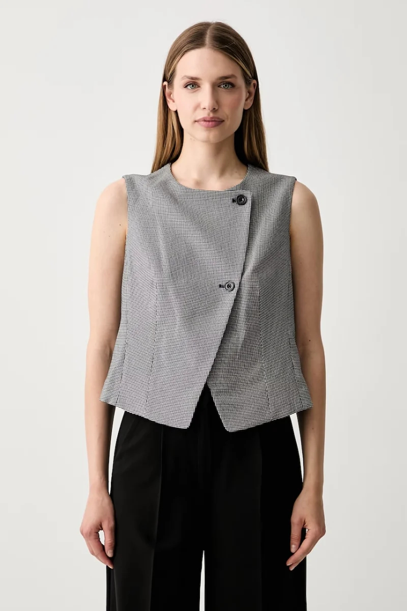 DKNY vestă cu două rânduri de nasturi pentru femei