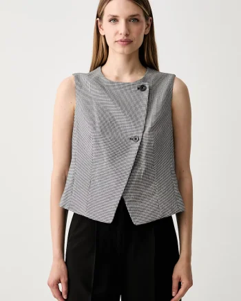 DKNY vestă cu două rânduri de nasturi pentru femei