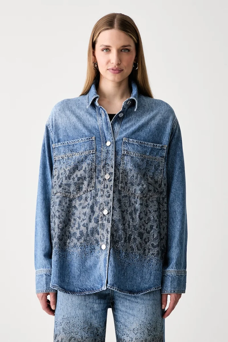 Liu Jo cămașă pentru femei din denim