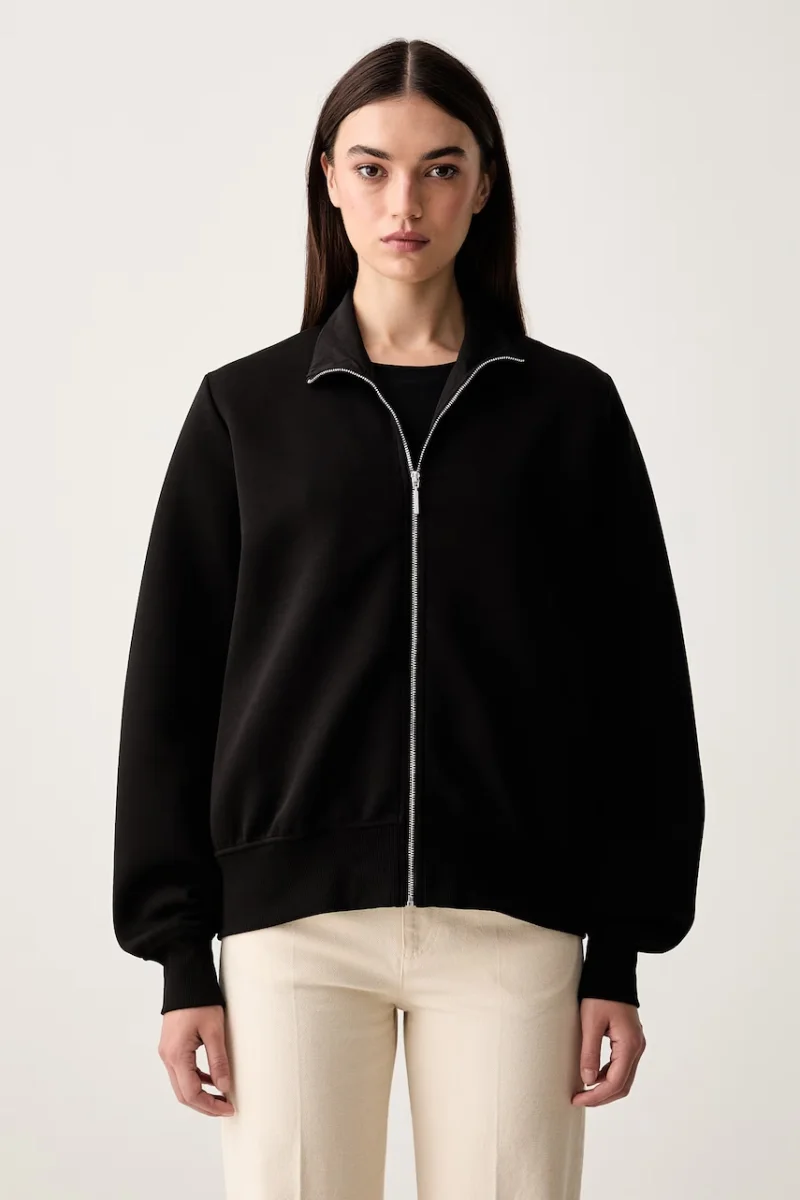 MM by Max Mara hanorac cu fermoar pentru femei cu bumbac MMLVOLUME