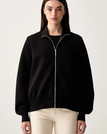 MM by Max Mara hanorac cu fermoar pentru femei cu bumbac MMLVOLUME