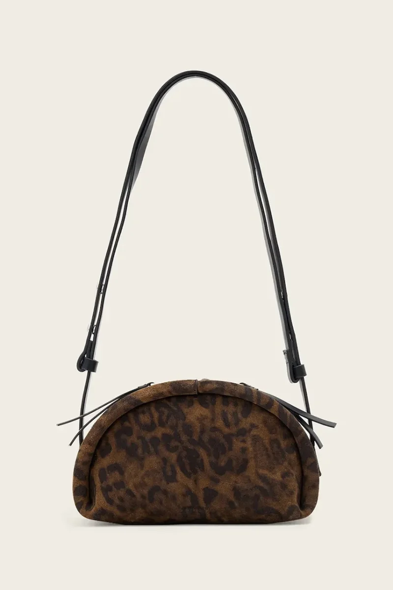 AllSaints geantă crossbody pentru femei din piele întoarsă ROSALIE