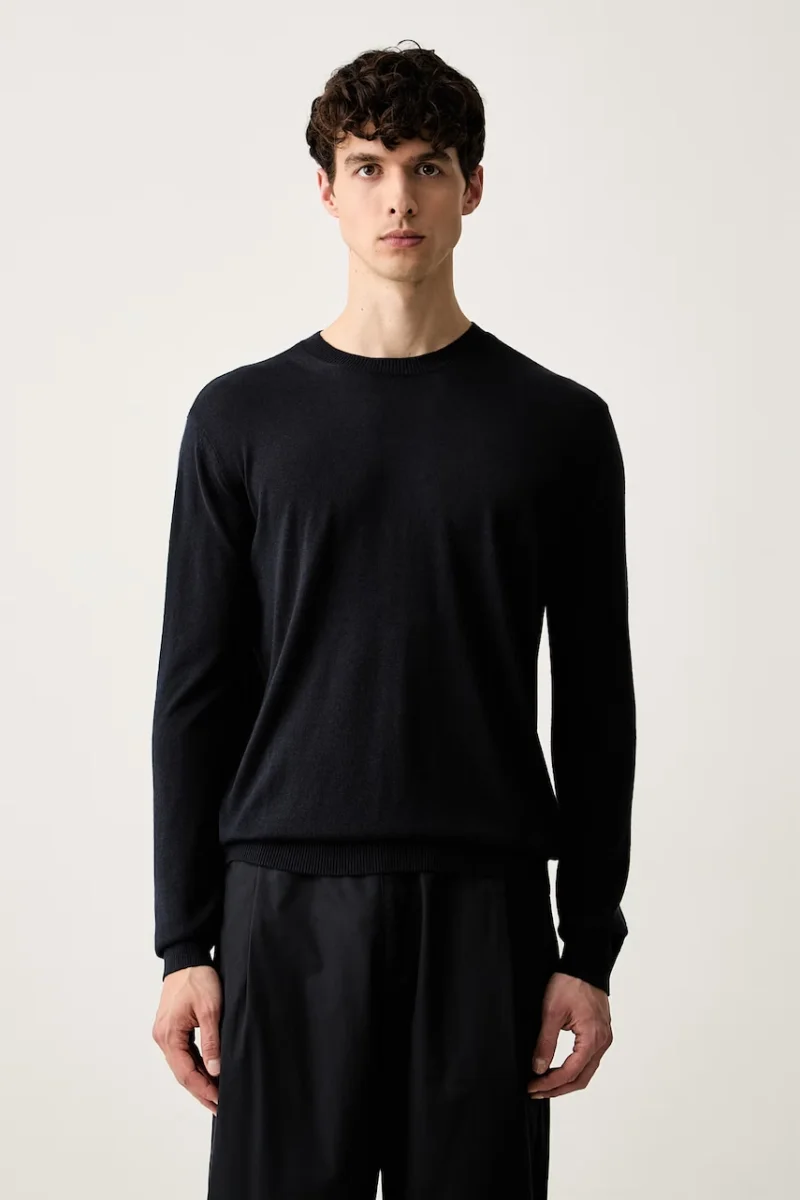 Emporio Armani pulover pentru bărbați cu mătase