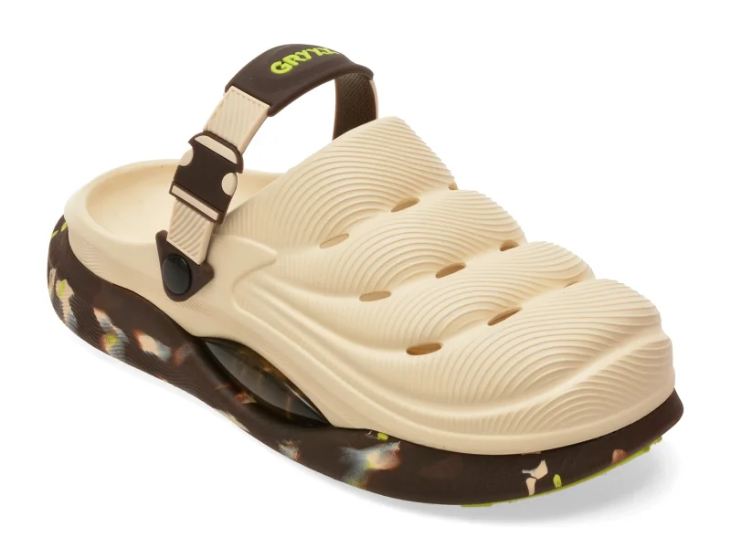 Papuci GRYXX albi, 2707M, din pvc