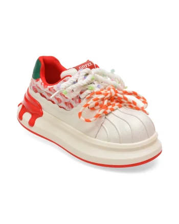 Pantofi sport GRYXX albi, 212919, din piele naturala