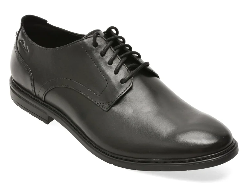 Pantofi eleganti CLARKS negri, BANBDER, din piele naturala