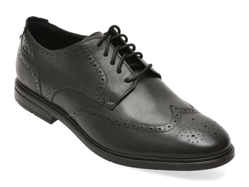 Pantofi eleganti CLARKS negri, BANBTIP, din piele naturala