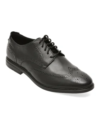 Pantofi eleganti CLARKS negri, BANBTIP, din piele naturala