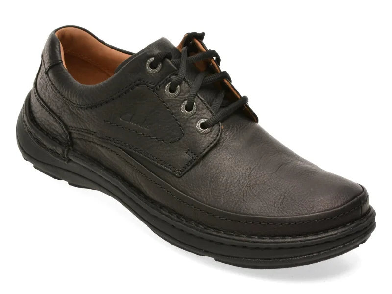 Pantofi CLARKS negri, NATUTHR, din piele naturala