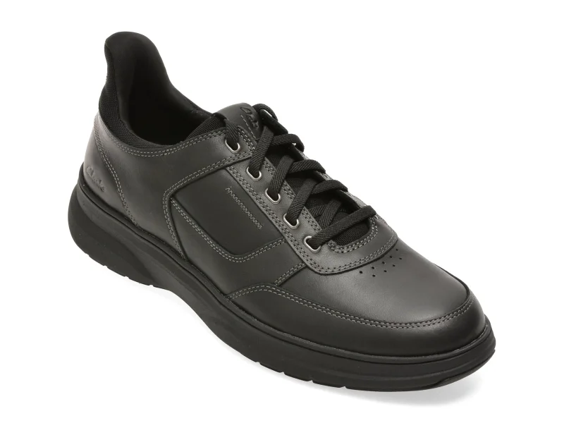 Pantofi sport CLARKS negri, MULLEAS, din piele naturala
