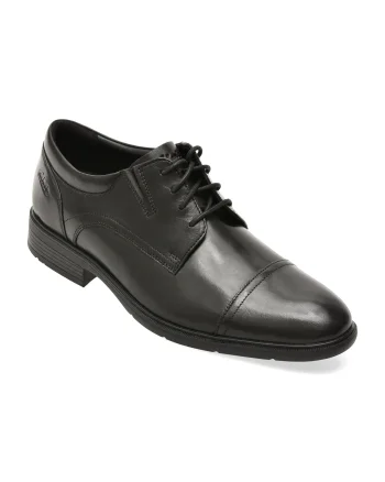 Pantofi eleganti CLARKS negri, STEACAP, din piele naturala