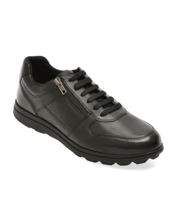 Pantofi sport GEOX negri, U46GRA, din piele naturala