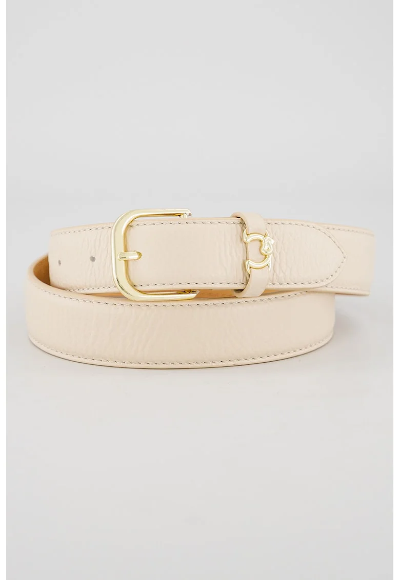 Curea de piele Metal, Bej deschis