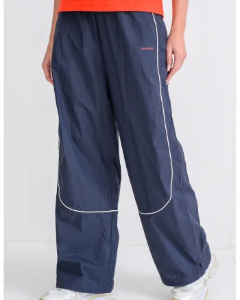 Pantaloni de trening relaxed fit cu snururi de ajustare, Bleumarin