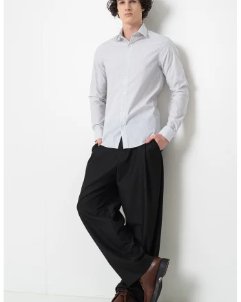 Camasa slim fit, Gri deschis